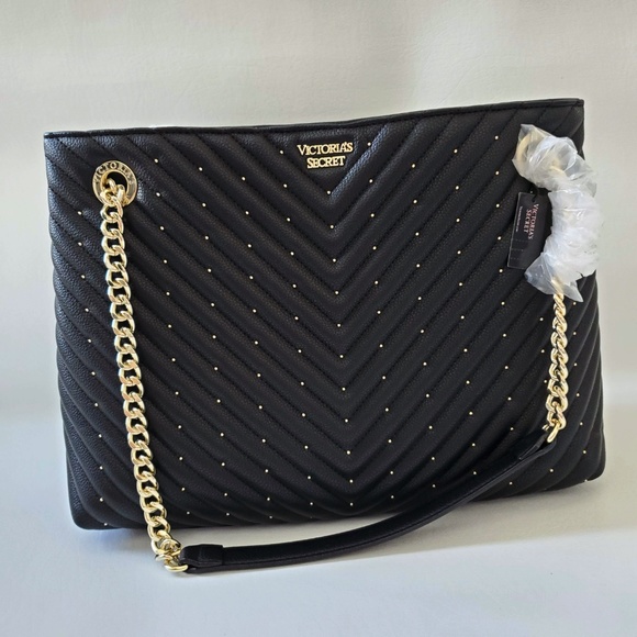 NEW Victoria's Secret Studded Quilt Tote Bag - Picture 7 of 8